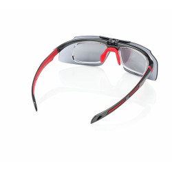Lunette de sport soleil noir/rouge prix net