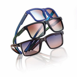 Lun.sol. brillant gris br.gris/orange verres bleu degrade 53 18-155 prix net