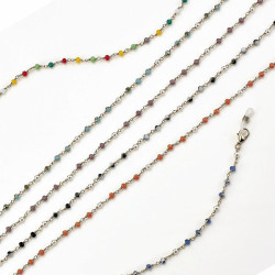 Chainettes metal et perles positano (6 pieces)