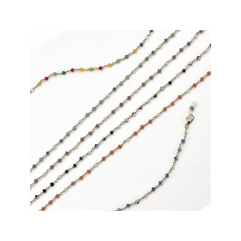 Chainettes metal et perles positano (6 pieces)