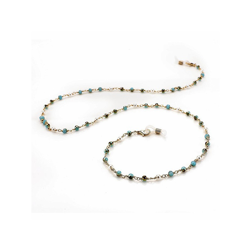 Chainettes metal et perles positano (6 pieces)