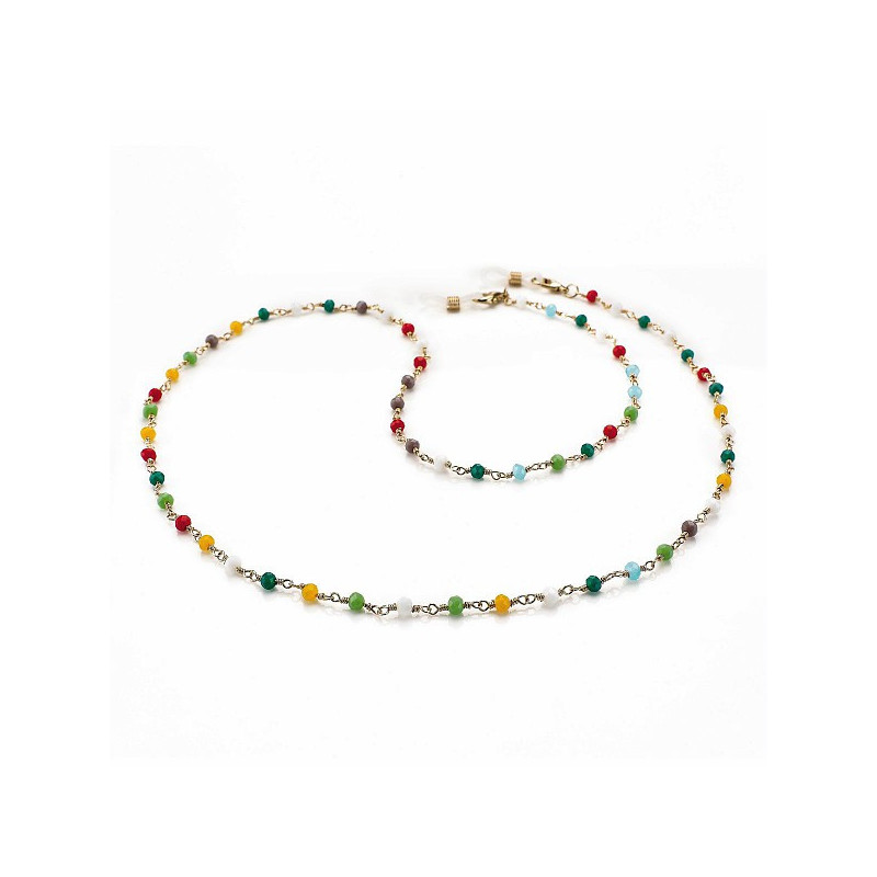 Chainettes metal et perles positano (6 pieces)