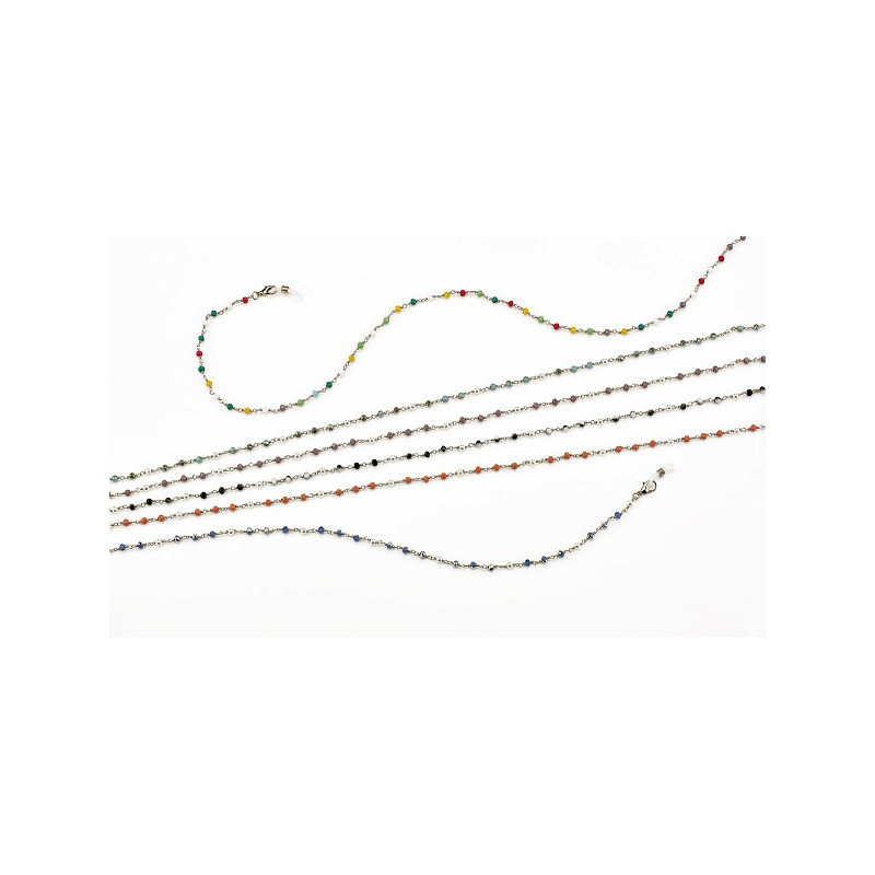 Chainettes metal et perles positano (6 pieces)
