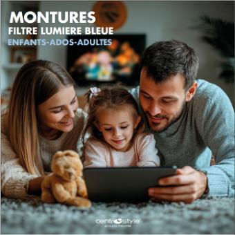 Montures filtre lumière bleue